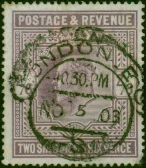 GB 1902 2s6d Lilac SG260 Fine Used (2). King Edward VII (1902-1910) Used Stamps