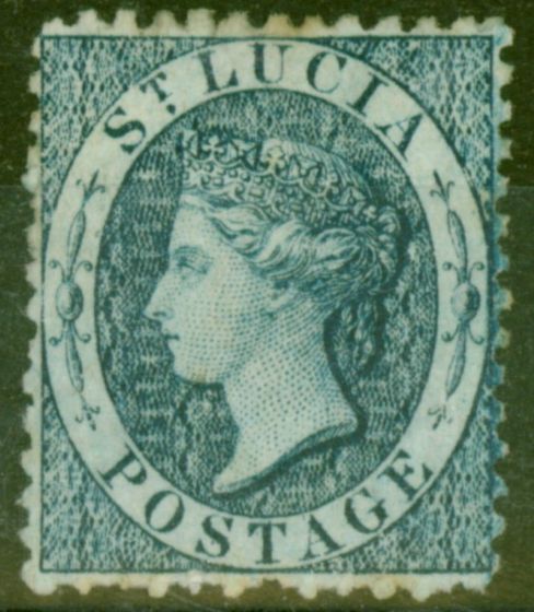 Valuable Postage Stamp from St Lucia 1863 (4d) Indigo SG7 Fine Mtd Mint