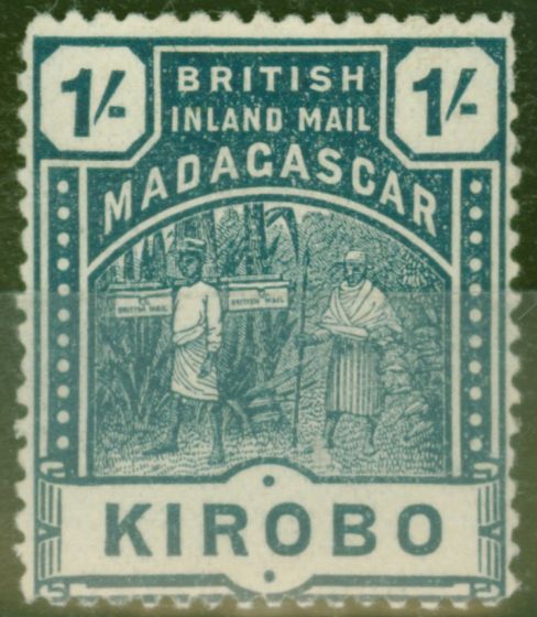 Old Postage Stamp from Madagascar 1895 1s Slate-Blue SG60 Fine Very Lightly Mtd Mint