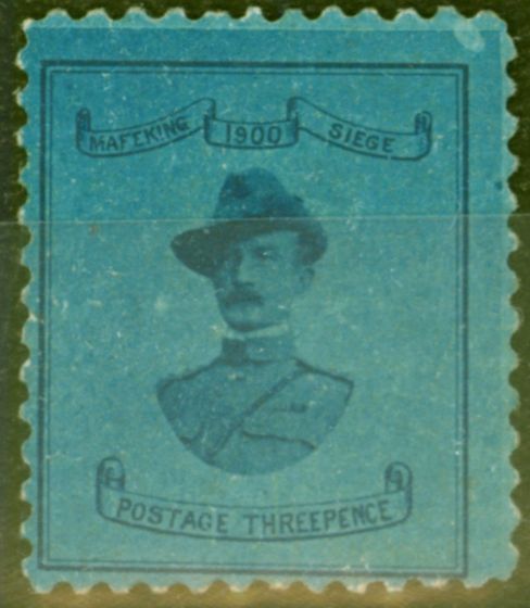 Valuable Postage Stamp from Mafeking 1900 3d Pale Blue/Blue SG19 Fine Very Lightly Mtd Mint Royal Certificate