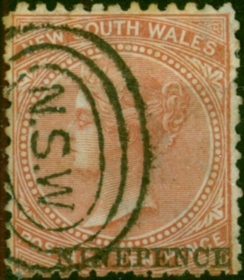 N.S.W 1871 9d on 10d Pale Red-Brown SG219 Good Used (2). Queen Victoria (1840-1901) Used Stamps