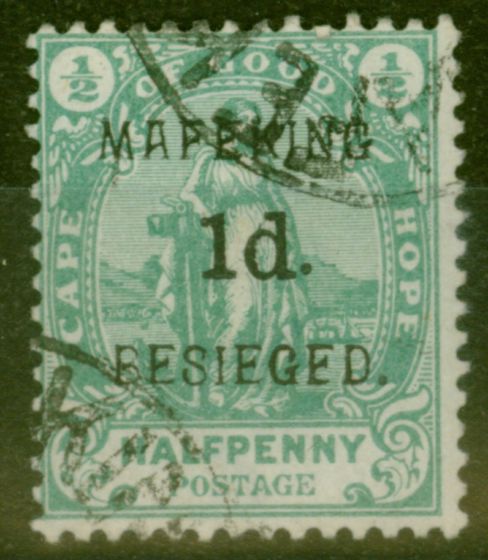 Collectible Postage Stamp from Mafeking 1900 1d on 1/2d Green SG2 V.F.U