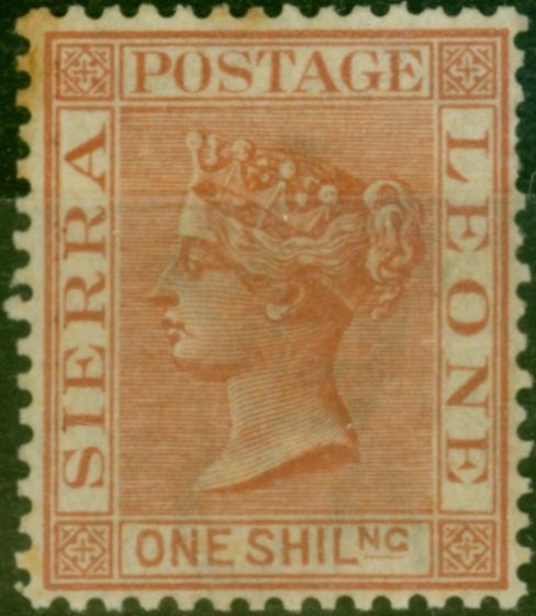 Valuable Postage Stamp Sierra Leone 1888 1s Red-Brown SG34 Good MM