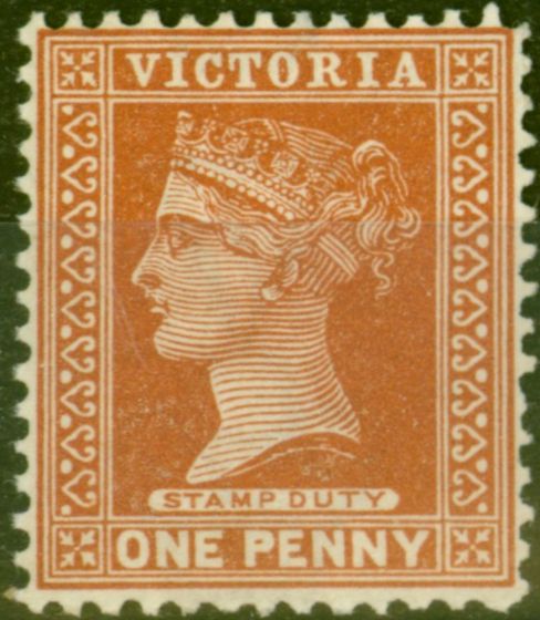 Collectible Postage Stamp from Victoria 1894 1d Brownish Orange SG313f V.F Very Lightly Mtd Mint