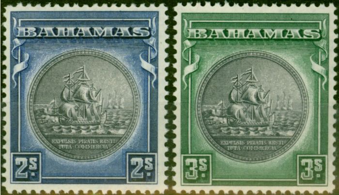 Rare Postage Stamp Bahamas 1931 Set of 2 SG131-132 V.F VLMM