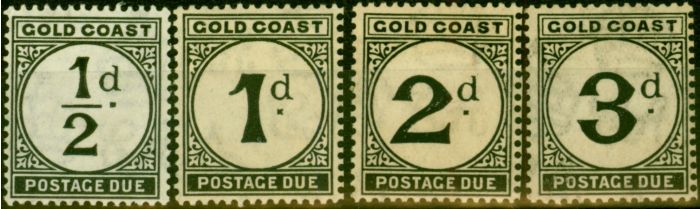 Collectible Postage Stamp from Gold Coast 1923 Postage Due Set of 4 SGD1-D4 Fine Very Lightly Mtd Mint