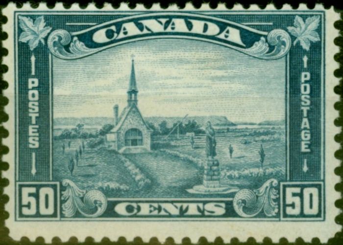 Rare Postage Stamp from Canada 1930 50c Blue SG302 Very Fine Lightly Mtd Mint