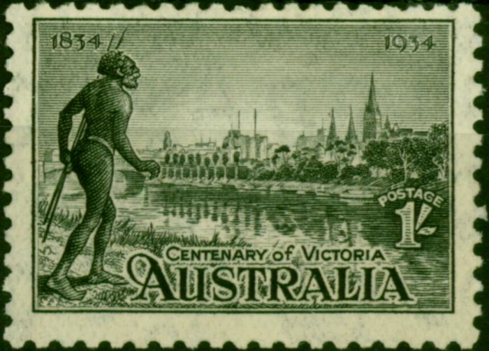 Australia 1934 1s Black SG149 Fine MM . King George V (1910-1936) Mint Stamps