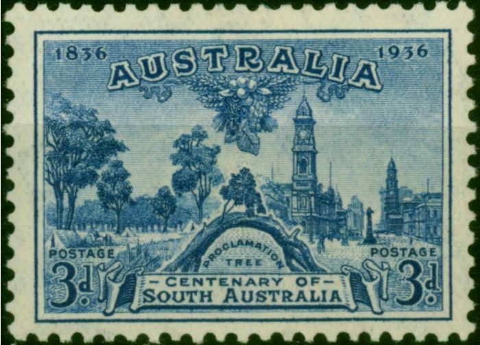 Australia 1936 3d Blue SG162 Fine LMM . King George V (1910-1936) Mint Stamps