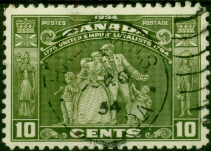 Canada 1934 10c Olive-Green SG333 Fine Used King George V (1910-1936) Collectible Stamps