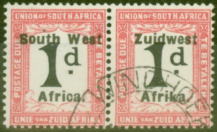 Collectible Postage Stamp from South West Africa 1925 1d Black & Rose SGD28 V.F.U