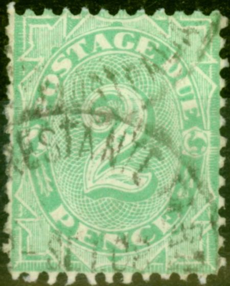 Old Postage Stamp from Australia 1907 2d Dull Green SGD55 Wmk Doubled Lines A Fine Used