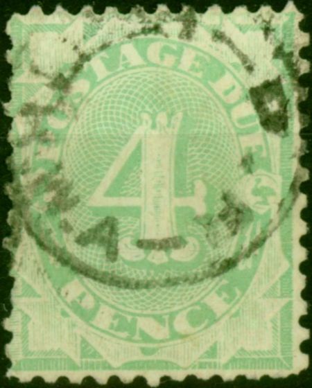 Australia 1907 4d Green SGD49 Fine Used . King Edward VII (1902-1910) Used Stamps