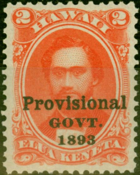 Old Postage Stamp from Hawaii 1894 2c Brt Vermilion SG67 Fine Mtd Mint