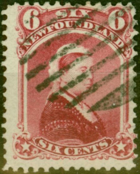 Valuable Postage Stamp from Newfoundland 1894 6c Crimson SG60 Fine Used