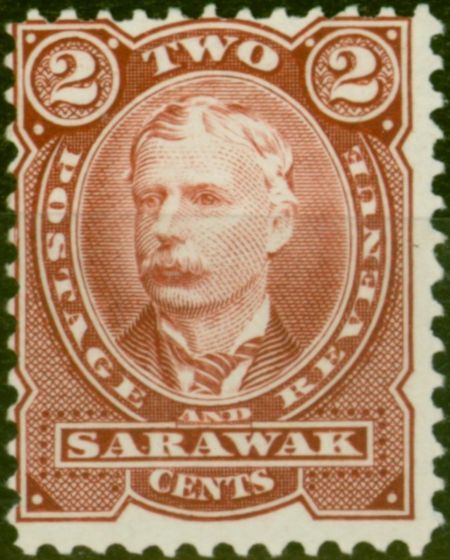 Collectible Postage Stamp Sarawak 1895 2c Brown-Red SG28 Fine MNH