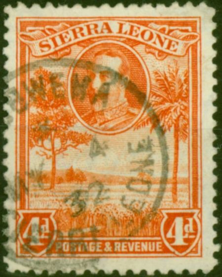Sierra Leone 1932 4d Orange SG160 Fine Used  King George V (1910-1936) Valuable Stamps