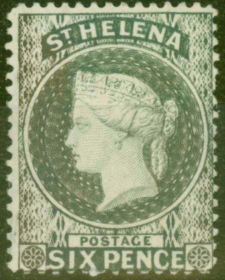 Collectible Postage Stamp from St Helena 1887 6d Grey SG44 Fine Mtd Mint stamp