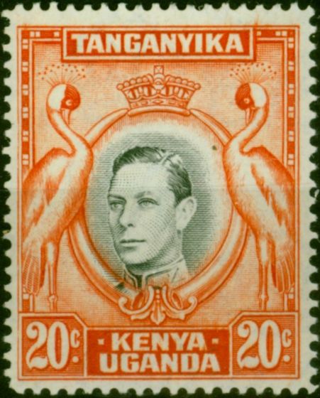 KUT 1941 20c Black & Orange SG139a P.14 V.F MNH  King George VI (1936-1952) Old Stamps