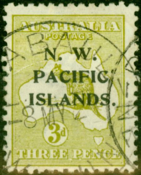 Collectible Postage Stamp from New Guinea 1919 3d Greenish Olive SG109 Fine Used