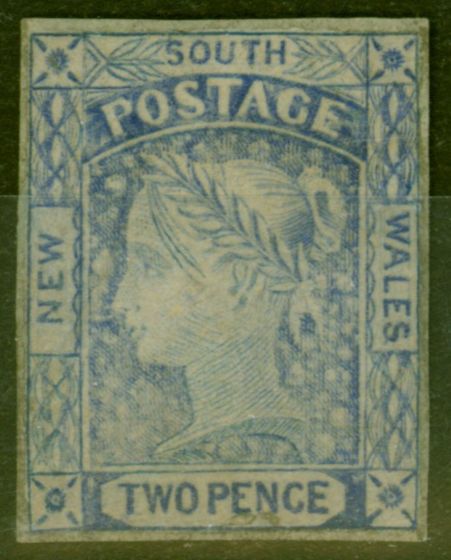 Collectible Postage Stamp from New South Wales 1851 2d Greyish Blue SG55 Fine Lightly Mtd Mint