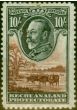 Rare Postage Stamp Bechuanaland 1932 10s Black & Brown SG110 Fine MM