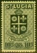 Valuable Postage Stamp from St Lucia 1938 10s Black-Yellow SG138 V.F Very Lightly Mtd Mint