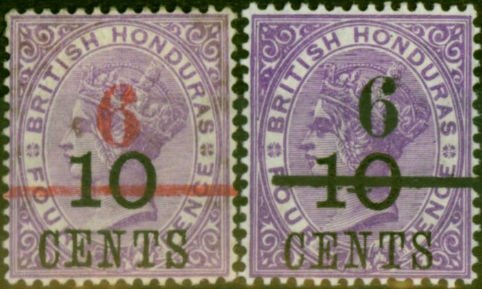 Valuable Postage Stamp from British Honduras 1891 Set of 2 SG43-44 Fine Lightly Mtd Mint