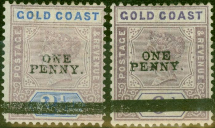 Collectible Postage Stamp Gold Coast 1901 Set of 2 SG35-36 Good