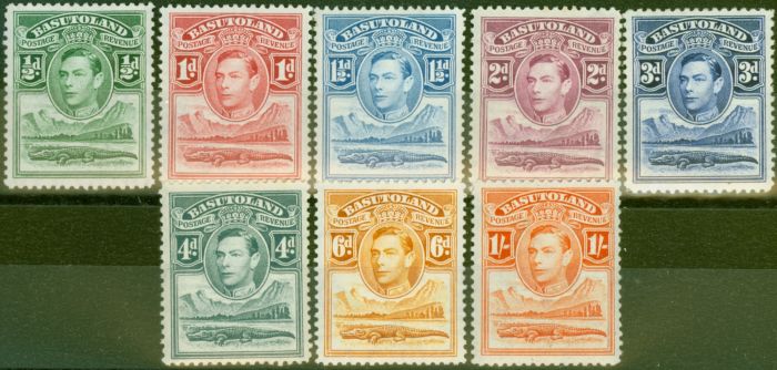 Valuable Postage Stamp from Basutoland 1938 set of 8 to 1s SG18-25 Fine Lightly Mtd Mint