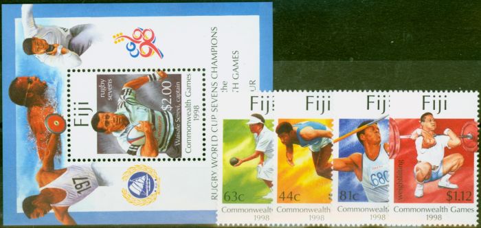 Valuable Postage Stamp Fiji 1998 16th Commonwealth Games Set of 5 SG1026-MS1030 V.F MNH