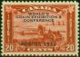 Rare Postage Stamp Canada 1933 20c Red SG330 Fine & Fresh LMM