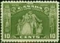 Collectible Postage Stamp Canada 1934 10c Olive-Green SG333 V.F VLMM