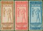 Collectible Postage Stamp from Egypt 1925 Geographical Set of 3 SG123-125 Fine Mtd Mint