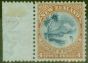 Rare Postage Stamp from New Zealand 1908 4d Blue & Yellow-Brown Bluish SG379 Fine Mtd Mint