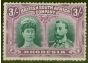 Rare Postage Stamp from Rhodesia 1910 3s Brt Green & Magenta SG158a Fresh Lightly Mtd Mint