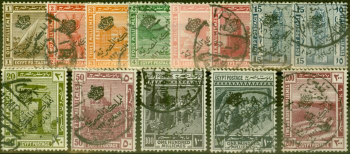 Collectible Postage Stamp from Egypt 1922 Monarchy set of 13 SG98-110 Fine Used
