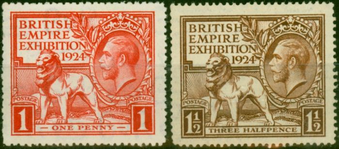 GB 1924 Exhibition Set of 2 SG430-431 Fine MNH. King George V (1910-1936) Mint Stamps