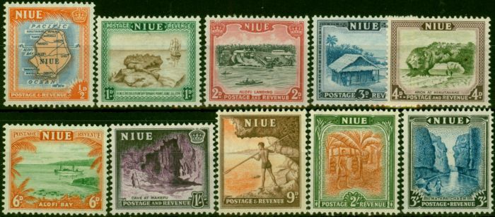 Old Postage Stamp Niue 1950 Set of 10 SG113-122 V.F VLMM