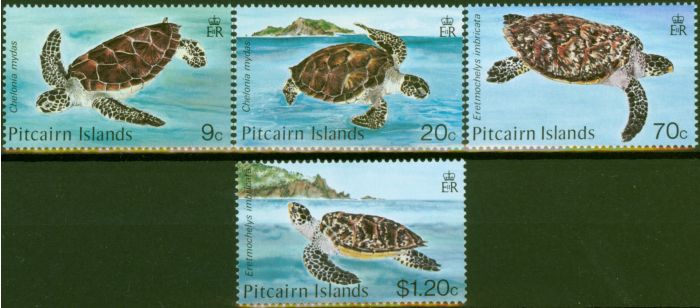 Collectible Postage Stamp Pitcairn Islands 1986 Turtles Set of 4 SG281-284 V.F MNH