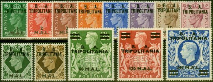 Collectible Postage Stamp Tripolitania 1950 Set of 13 SGT14-T26 V.F MNH (2)