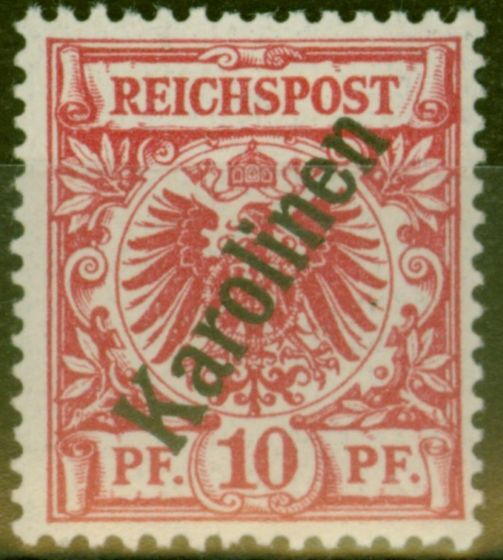Rare Postage Stamp from German Caroline Is 1899 10pf Mi3 V.F Very Lightly Mtd MInt