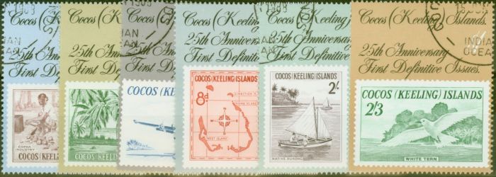 Rare Postage Stamp from Cocos Islands 1988 20th Anniv of 1st Cocos Stamps set of 6 SG185-190 V.F.U