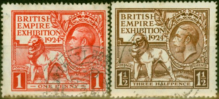 Collectible Postage Stamp GB 1924 Set of 2 SG430-431 Fine Used (2)