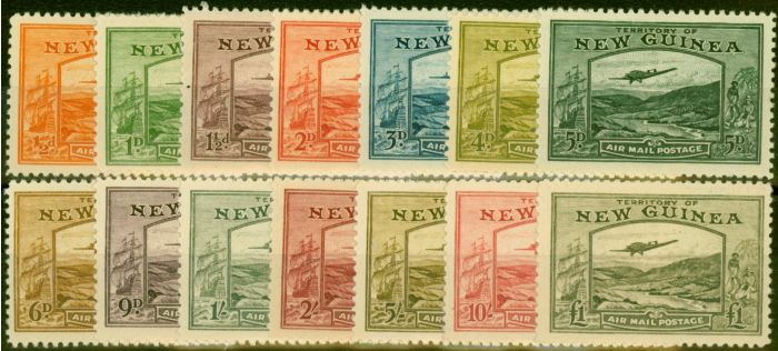 Rare Postage Stamp from New Guinea 1939 Airmail Set of 14 SG212-225 V.F Very Lightly Mtd Mint