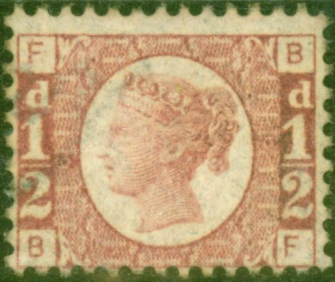 Collectible Postage Stamp from GB 1870 1/2d Rose-Red SG48 Pl. 6 Fine & Fresh Unused