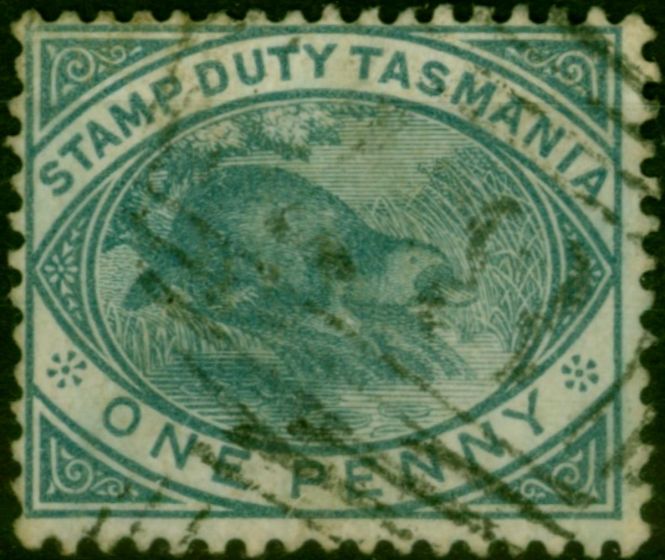 Tasmania 1880 1d Slate SGF26 Fine Used . Queen Victoria (1840-1901) Used Stamps