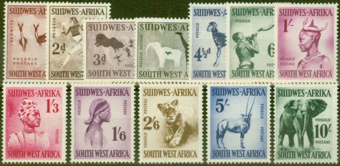 Valuable Postage Stamp from S.W.A 1954 set of 12 SG154-165 V.F Very Lightly Mtd Mint