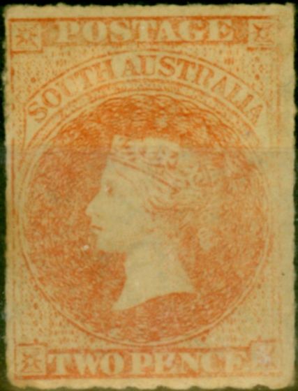 Valuable Postage Stamp South Australia 1863 2d Pale Vermilion SG25 Fine MM
