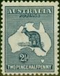 Old Postage Stamp Australia 1917 2 1/2d Deep Blue SG36 Fine & Fresh LMM